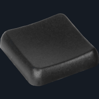 Kailh choc low profile mechanical black blank no symbol keycap with rounded corners