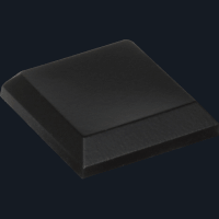 Kailh choc low profile mechanical black blank no symbol keycap with sharp corners