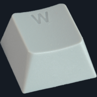 OEM keycap MX Cherry for mechanical keyboard of ABS plastic gray with W symbol
