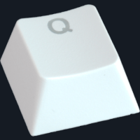 OEM keycap MX Cherry for mechanical keyboard of ABS plastic white with Q symbol