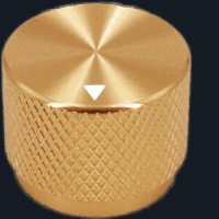 Solid Machined Metal Aluminum Rotary Encoder Potentiometer Volume Switch Knobs Amplifier Control Volume Button Knob Gold