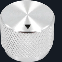 Solid Machined Metal Aluminum Rotary Encoder Potentiometer Volume Switch Knobs Amplifier Control Volume Button Knob Silver